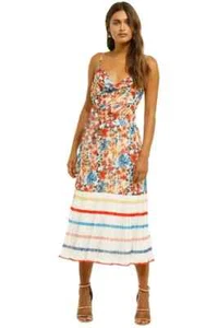 TALULAH Merengue Midi Dress Tropicana Floral Size 6 AU RRP 320 WITH DEFECTS - Picture 1 of 7
