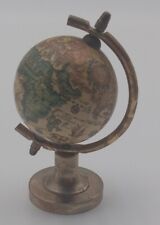 Vintage Miniature Globe on Stand Spanish Globe Brass Free Shipping 