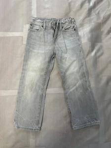 Gap Light Grey Washed Denim Straight Fit Jeans Size 5 - Picture 1 of 9