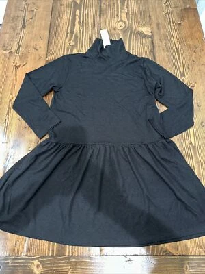 NWT Yelete Size L Long Sleeve T-Shirt Dress - Black - Изображение 1 из 4