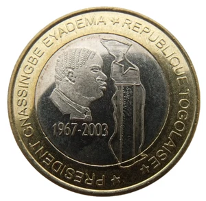 TOGO 4500 CFA FRANCS - 3 AFRICA 2003 GUIN NAKED WOMAN WITH BOOBS BIMETALLIC UNC - Picture 1 of 2