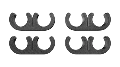 Separadores de cables de bujía de nailon negro de 2 cables de 9 mm - Juego de 4 Foto 1 de 4