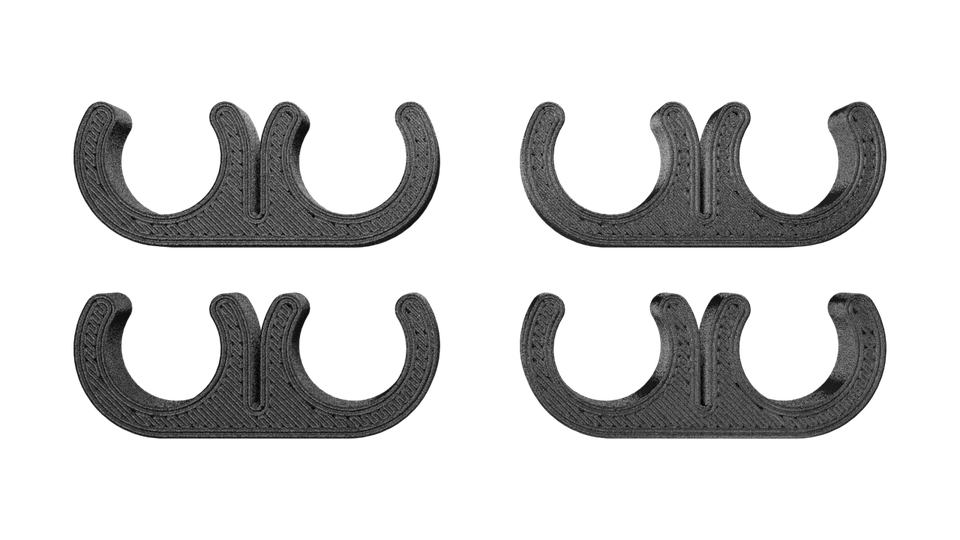 Separadores de cables de bujía de nailon negro de 2 cables de 10 mm - Juego de 4 Foto 1 de 4