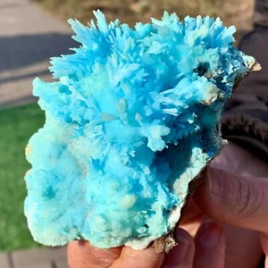 201G Natural blue texture stone crystal,Heteropolar of Chinese blue aragonite - Picture 1 of 20