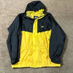 helly hansen lightweight rain jacket men’s small yellow Black 90s Hip Hop - Picture 1 of 5