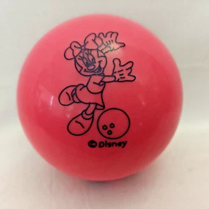 Vintage Disney Minnie Mouse Pink 12 Pound Brunswick Bowling Ball - Drilled - Picture 1 of 6