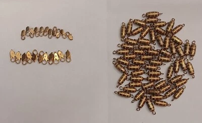 Cierres de barril de latón vintage (lote de 60+, cierres de langosta (lote de 21), en muy buena condición+ Foto 1 de 4