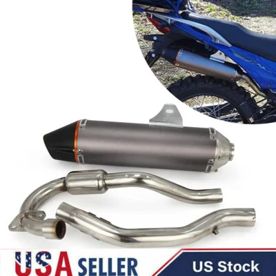 Sistema de tubo silenciador de escape completo deslizable para moto de cross para CRF150F 2003-2013 Foto 1 de 4