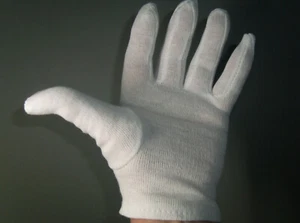 10 Paar Schutz-Handschue Baumwolle-Trikot Weiß Gr.8 Schutzklasse Kat I - Bild 1 von 3