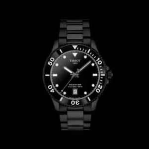 Tissot Seastar 1000 Quartz 40mm Black PVD Men's Watch T120.410.33.051.00 - Picture 1 of 1