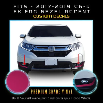 For 2017-2019 Honda CRV CR-V EX Fog Light Trim Stripe Decal - Satin Matte Chrome - Image 1 of 4