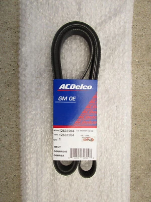 ADEQUADO PARA: 03 - 07 HUMMER H2 6.0L V8 CORREIA DE VENTILADOR DE ACIONAMENTO SERPENTINA P/N 12637204 FABRICANTE DE EQUIPAMENTO ORIGINAL NOVO - Imagem 1 de 4