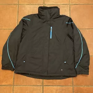 Giacca invernale donna Lands End nero blu taglia XL 18-20 cappuccio - Foto 1 di 11