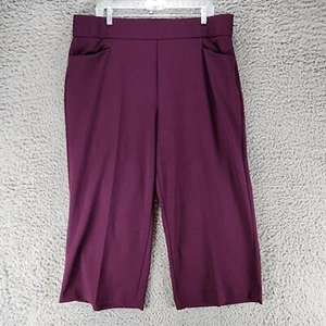 Torrid Pants Womens 16 Purple Stretch High Rise Capri *GUC* - Picture 1 of 12