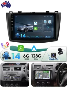 128G Carplay Android14 For 2009-2013 Mazda 3 Head unit Car Radio Stereo GPS Navi - Picture 1 of 23