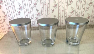Empty & Clean Candle Jars With Lids - Set of 3 - Picture 1 of 14