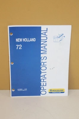 New Holland 操作员手册 84056604 10/2008 72 Bale 投掷器 — 第 1/4 张图片