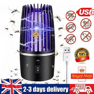 Mosquito Killer Lamp Electric Rechargeable Zapper Fly Bug Insect Trap UV Light - Picture 1 of 23