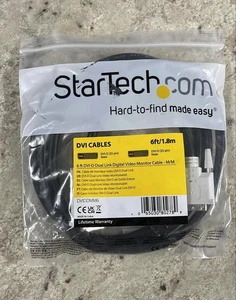 StarTech DVI-D Dual Link Video Cable 25-pin Male to Male DVIDDMM6 6ft - Picture 1 of 1
