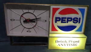 RARO orologio registratore di cassa vintage PEPSI con insegna pubblicitaria leggera! FUNZIONANTE 🔥 - Foto 1 di 16