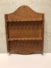 Vintage Wooden Souvenir Spoon Rack – 18 Slots – Wall‑Mounted Display Holder