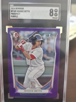Bowman Prospects Purple #BP109 2014 Mookie Betts Boston Red Sox SGC 8 casi nuevo ¡MT! Foto 1 de 4