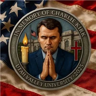 Памятная монета в память о Чарли Кирке Utah Valley University 2025 - Изображение 1 из 4