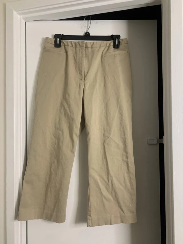 Pantalones de vestir para mujer Ann Taylor Loft beige caqui, talla 8, modernos informales de negocios Foto 1 de 3