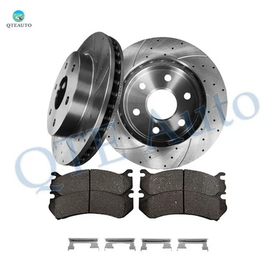 Set 6 Front 305mm Drilled Brake Rotors-Brake Pad To 2007 GMC Sierra 1500 Classic - Image 1 of 4