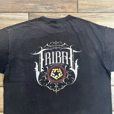 Camiseta Tribal Gear Y2K Graffiti Gráfica Para Hombre XXL Patinador Rencor Negra Foto 1 de 4