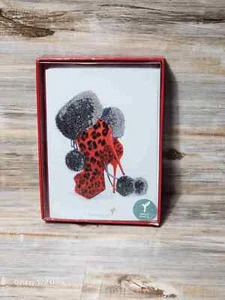 Neu mit Etikett Papyrus rot High Heel Glitzer Tiermotiv Urlaub Karte Set 14 - Bild 1 von 4