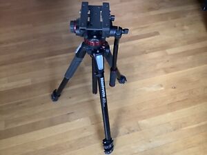 Manfrotto 055 Tripod - Black With Manfrotto Fluid  Head - Excellent