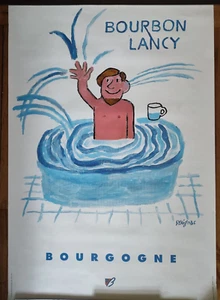 affiche ancienne - RAYMOND SAVIGNAC - BOURBON LANCY - BOURGOGNE 1997 - Picture 1 of 1