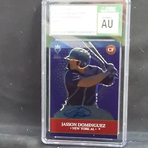 CSG Authentic 2021 Onyx Gems Jasson Dominguez Sapphire Blue Auto /100 - Bild 1 von 2