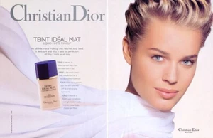 Maquillaje Dior Rebecca Romijn 1994 anuncio de revista de 2 páginas - Imagen 1 de 1