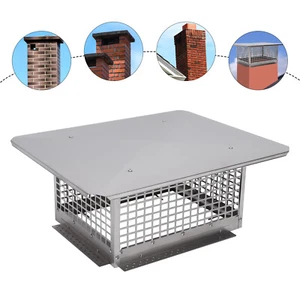 Chimney Cap Flue Caps Stainless Fireplace Chimney Mesh Cover 17 Inch*29 Inch - Picture 1 of 21