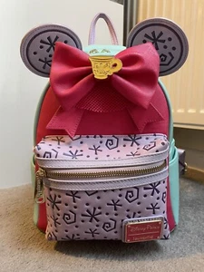 Loungefly Disney Parks Teetassen Minnie Hauptattraktion MMMA Mini Rucksack Tasche GUC - Bild 1 von 7