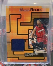 2007-08 Bowman Draft Picks & Stars Dwyane Wade Game Used Jersey Relic Heat