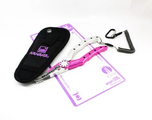 Kahara Pliers Aluminium Slim Type 120 Grams 6.5 Inch Pink (1154) - Picture 1 of 5