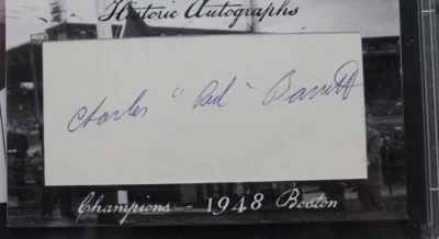 Red Barrett (d.1990) 1948 Boston Braves WS Signed Historic Autograph PSA - Image 1 of 4