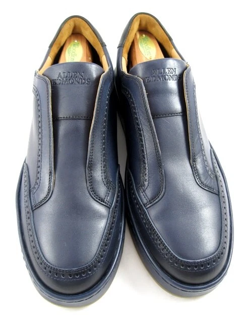 Allen Edmonds «BECKETT» кожаный надевающийся кроссовки 9 D темно-синий * носили один раз (504N) - Изображение 1 из 4