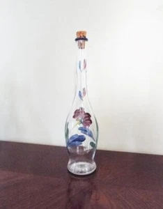 LENOX CHINASTONE POPPIES ON BLUE BOOTLE W/ CORK STOPPER - Picture 1 of 1
