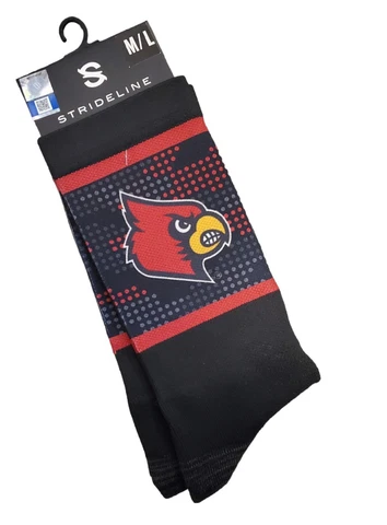 Louisville Cardinals Socks Strideline Crew Premium Licensed NCAA Athletic Wear Cover