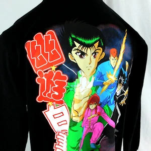 Yu Yu Hakusko Hombres Sudadera con Capucha Negra 2003 Funimation Anime Talla L - Imagen 1 de 13