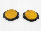 Orange  Pair Reflector Black Bezel Willys Jeep M38 M151a1 Jeep Truck