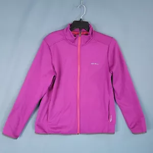 Chaqueta Eddie Bauer Exterior Mujer Cremallera Cuello Simulado Forrada de Vellón Púrpura Talla L - Imagen 1 de 11