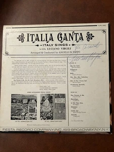 Italia Canta- Italy Singa with Luciano Virgili SIGNED FLPS-1494 Vinyl 12'' - Picture 1 of 3