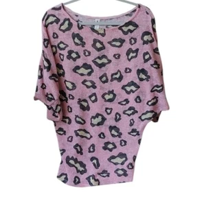 Vanilla Bay Leopard Print Cover-Up Top Size S Pink - Picture 1 of 5