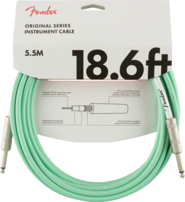 Cable de Instrumento Original Fender 18.6' Serie Original - Verde Surf #0990520058 Foto 1 de 4