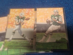 2pc lot Joe Namath Don Maynard New York Jets Goal Line art card 1989 #'d/5000 - Picture 1 of 2